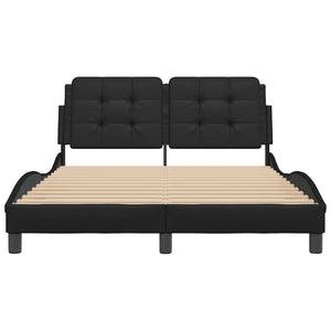 Bettgestell Schwarz 120x200 cm Kunstleder
