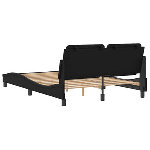 Bettgestell Schwarz 120x200 cm Kunstleder