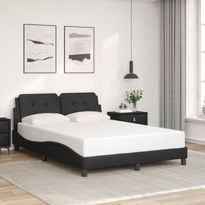 Bettgestell Schwarz 120x200 cm Kunstleder