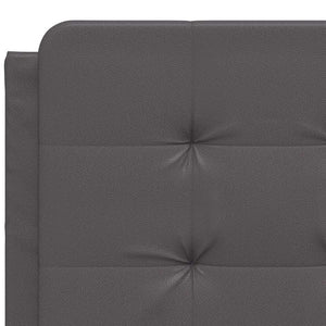 Bettgestell Grau 120x200 cm Kunstleder