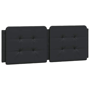 Schwarzes Kunstleder Bettgestell 140x190 cm