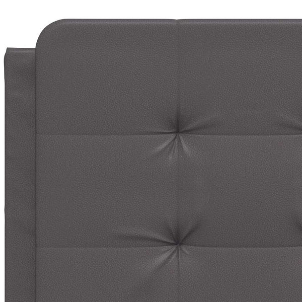 Bettgestell Grau 140x190 cm Kunstleder