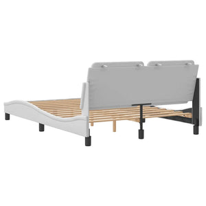 Bettgestell Weiß Kunstleder 140x200 cm