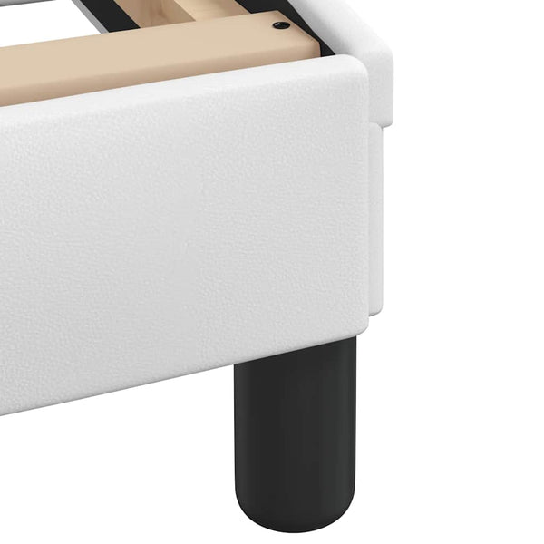 Bettgestell Weiß Kunstleder 140x200 cm