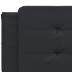 Schwarzes Kunstleder Bettgestell 160x200 cm