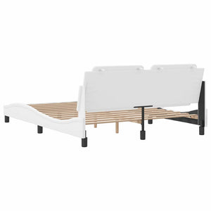 Bettgestell Zadar 160x200 cm Weiß Kunstleder