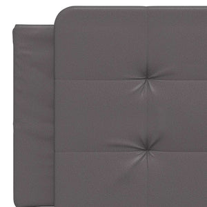 Bettgestell Grau 160x200 cm Kunstleder
