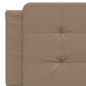 Bettgestell 160x200 cm Cappuccino-Braun Kunstleder