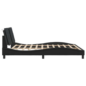 Bettgestell Schwarz 180x200 cm Kunstleder