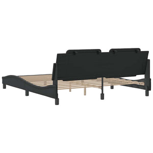 Bettgestell Schwarz 180x200 cm Kunstleder