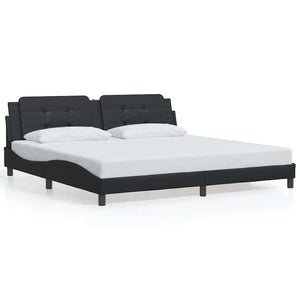 Bettgestell Schwarz 200x200 cm Kunstleder