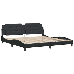 Bettgestell Schwarz 200x200 cm Kunstleder