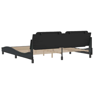 Bettgestell Schwarz 200x200 cm Kunstleder