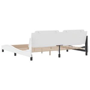 Bettgestell Zadar 200x200 cm Kunstleder Weiß