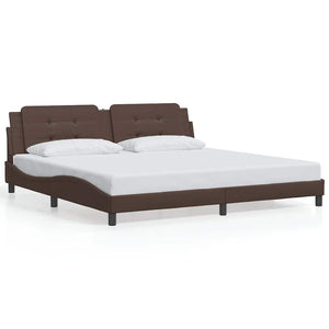 Bettgestell Braun 200x200 cm Kunstleder