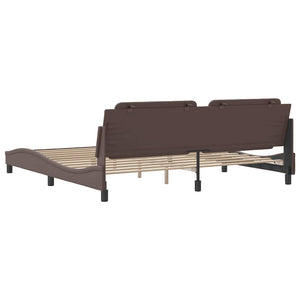 Bettgestell Braun 200x200 cm Kunstleder