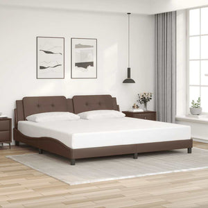 Bettgestell Braun 200x200 cm Kunstleder