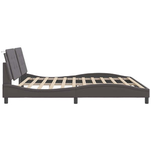 Bettgestell Grau 200x200 cm Kunstleder