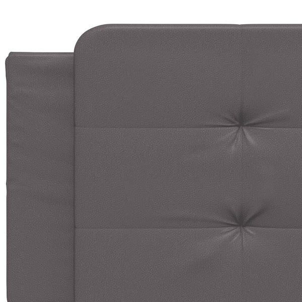 Bettgestell Grau 200x200 cm Kunstleder