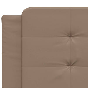 Bettgestell Cappuccino-Braun 200x200 cm Kunstleder