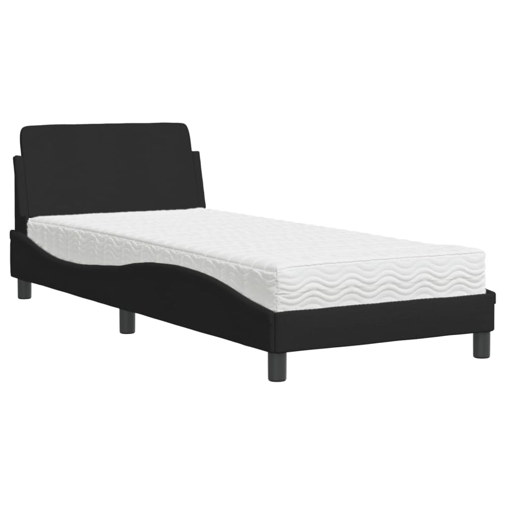 Bett mit Matratze Dover Schwarz 80x200 cm