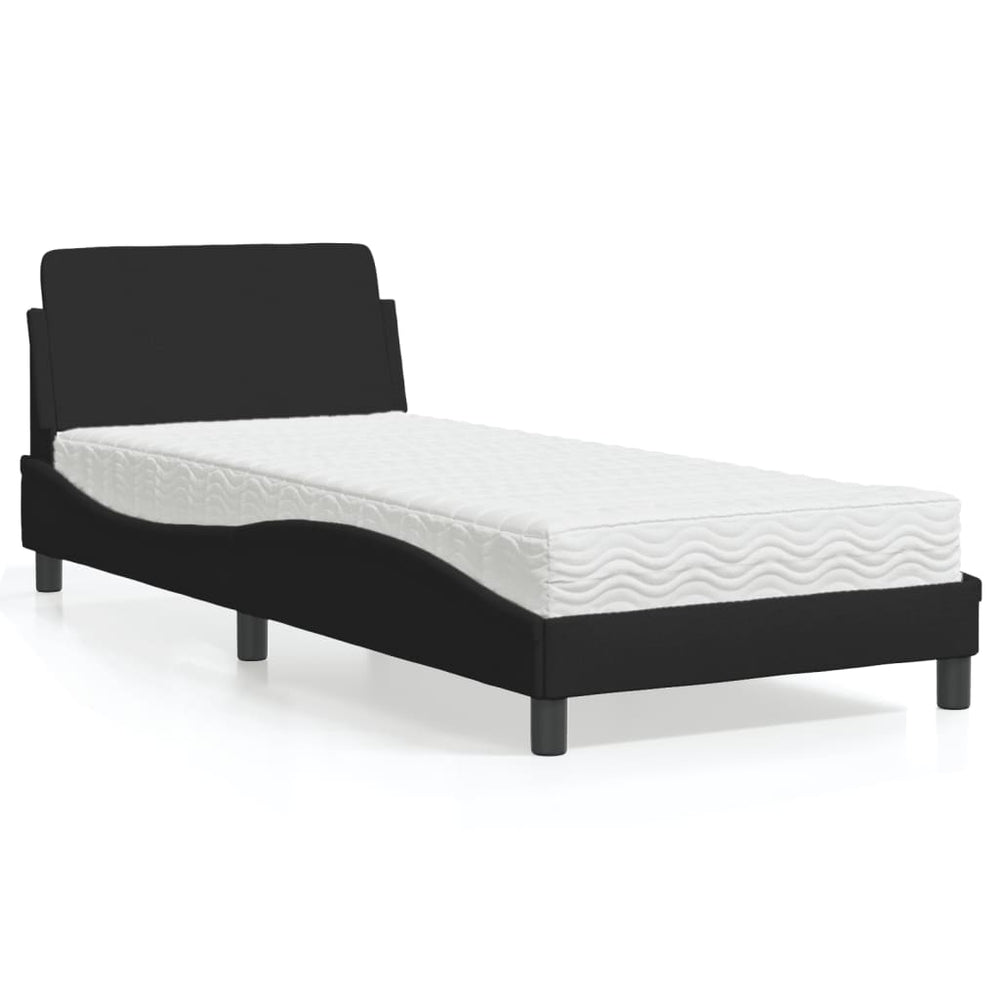 Bett mit Matratze Dover Schwarz 80x200 cm
