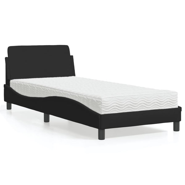 Bett mit Matratze Dover Schwarz 80x200 cm