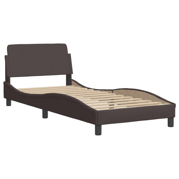 Bett mit Matratze Dunkelbraun 80x200 cm
