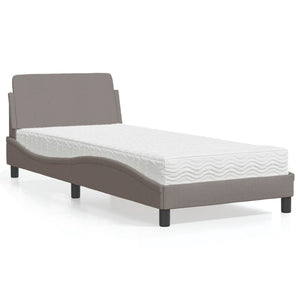 Bett mit Matratze Dover Taupe 80x200 cm
