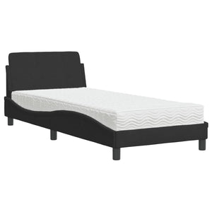 vidaXL Lit avec matelas « Dover » noir 80x200 cm velours