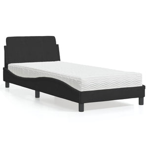 vidaXL Lit avec matelas « Dover » noir 80x200 cm velours