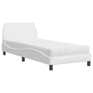 vidaXL Lit avec matelas « Dover » Blanc 80x200 cm Similicuir