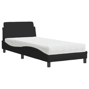 Bett mit Matratze Dover Schwarz 90x190 cm