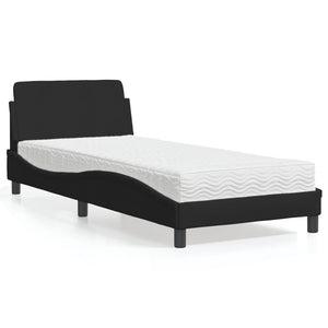 Bett mit Matratze Dover Schwarz 90x190 cm
