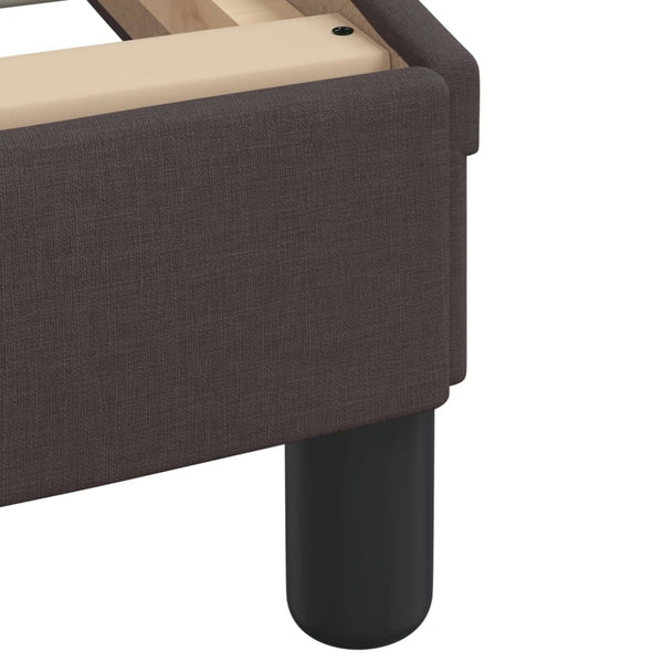 vidaXL Lit avec matelas « Dover » Marron foncé 90x190 cm Tissu