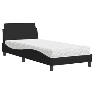 Bett mit Matratze Dover Schwarz 90x200 cm