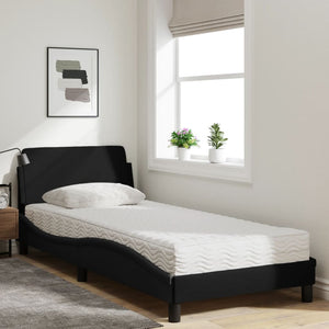 Bett mit Matratze Dover Schwarz 90x200 cm