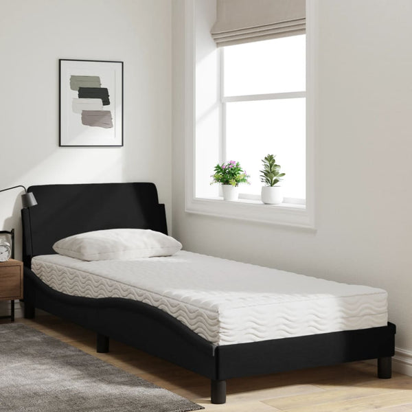 Bett mit Matratze Dover Schwarz 90x200 cm