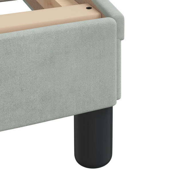 vidaXL Lit avec matelas "Dover" Gris clair 90x200 cm Velours
