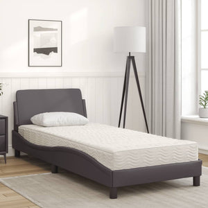 Bett mit Matratze Dover Grau 90x200 cm