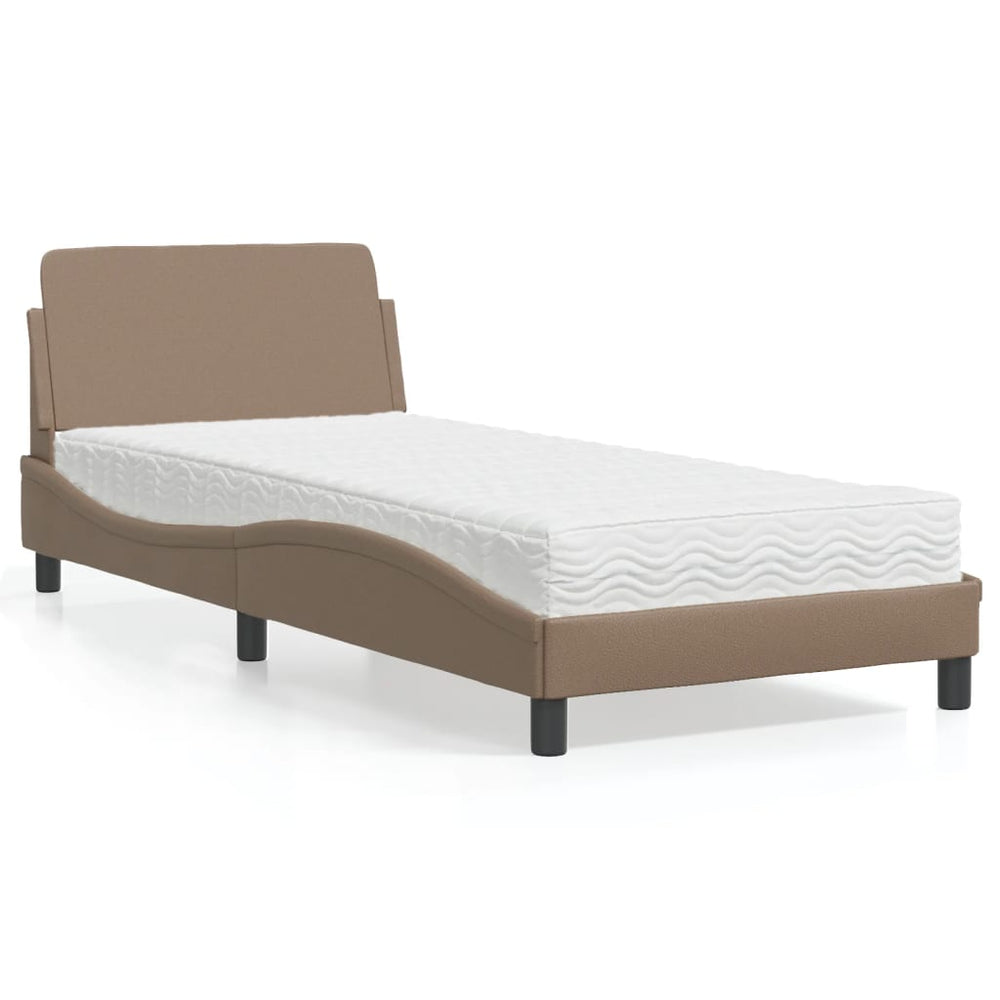 Bett mit Matratze Dover Cappuccino-Braun 90x200 cm
