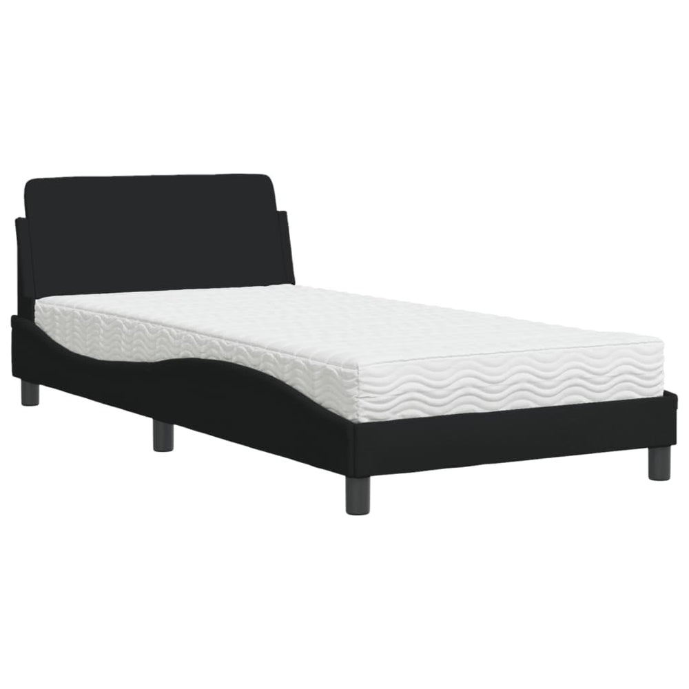 Bett mit Matratze Dover Schwarz 100x200 cm