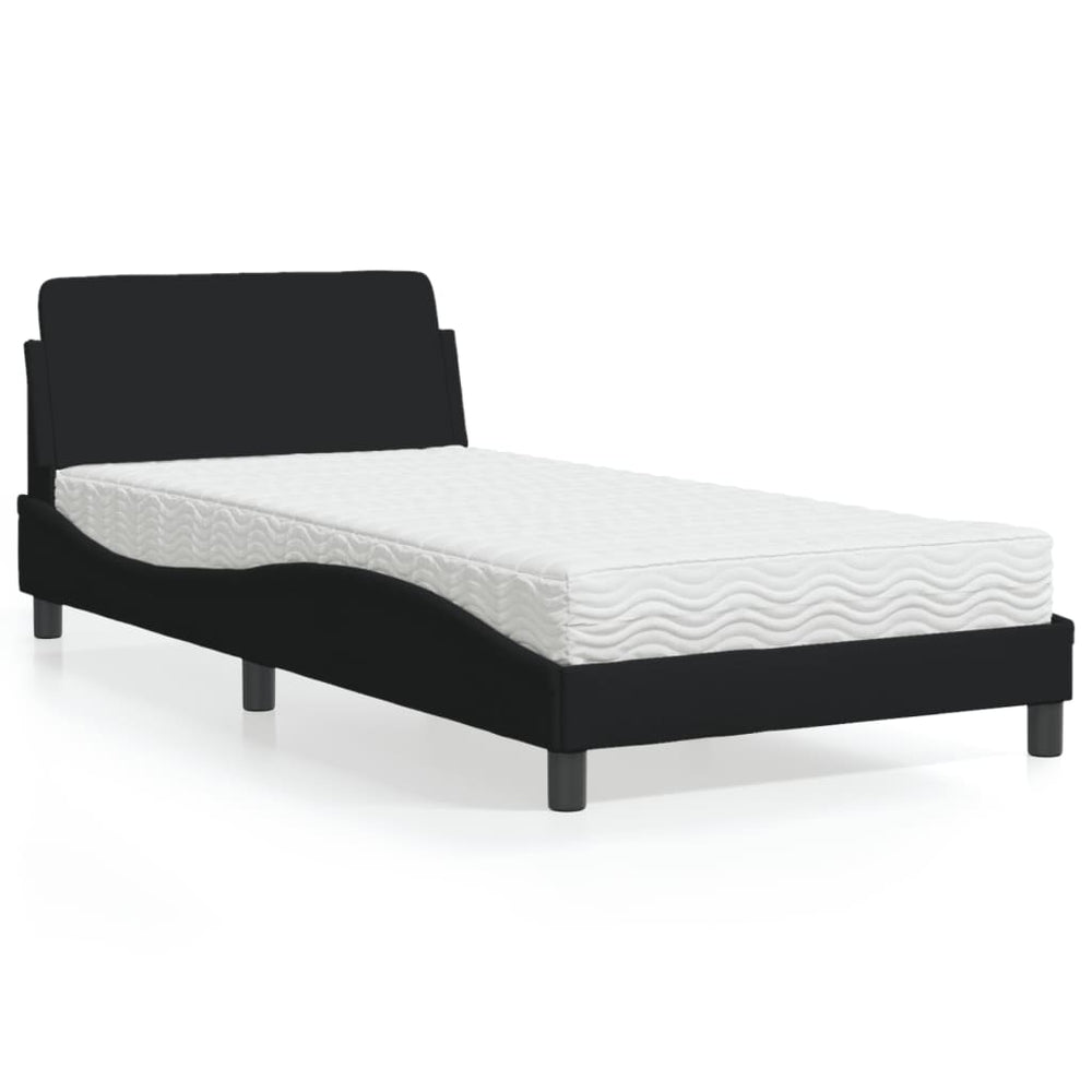 Bett mit Matratze Dover Schwarz 100x200 cm