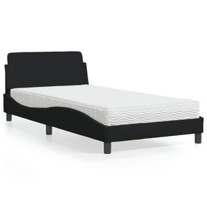 Bett mit Matratze Dover Schwarz 100x200 cm