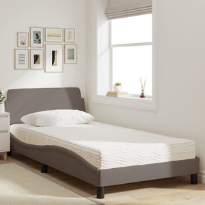 Bett mit Matratze Dover Taupe 100x200 cm