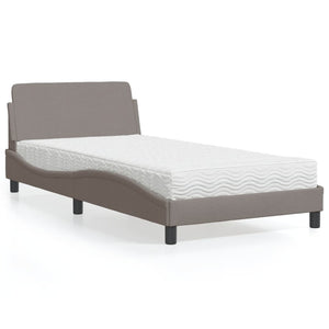 Bett mit Matratze Dover Taupe 100x200 cm
