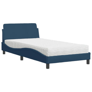 Bett mit Matratze Dover Blau 100x200 cm