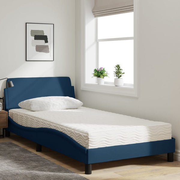Bett mit Matratze Dover Blau 100x200 cm