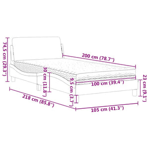 Bett mit Matratze Dover Dunkelgrün 100x200 cm