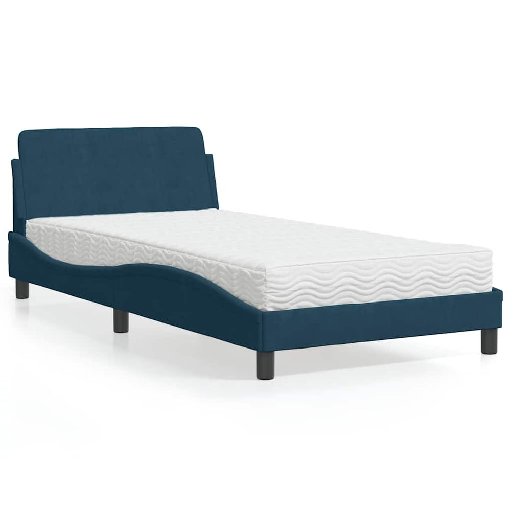 Bett mit Matratze Dover Blau 100x200 cm